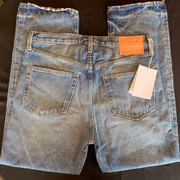 NWT Acne Studios Lite Wash Distressed Denim Jeans - Picture 3 of 5